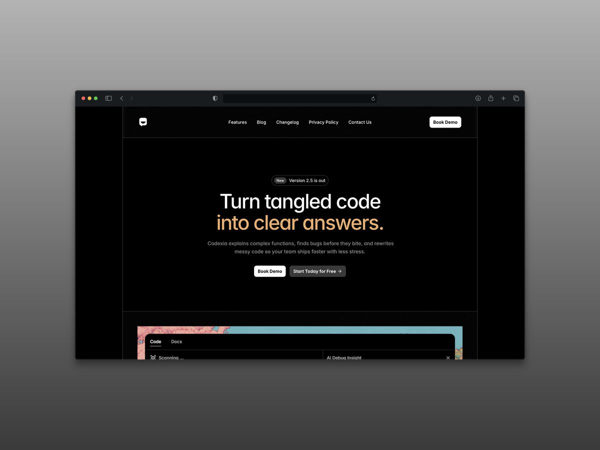 getframeplate's tweet image. 🖥 Codexia @framer template

A premium Framer template built for developer tools and AI SaaS.
By @Matvej274

→ frameplate.co/templates/code…