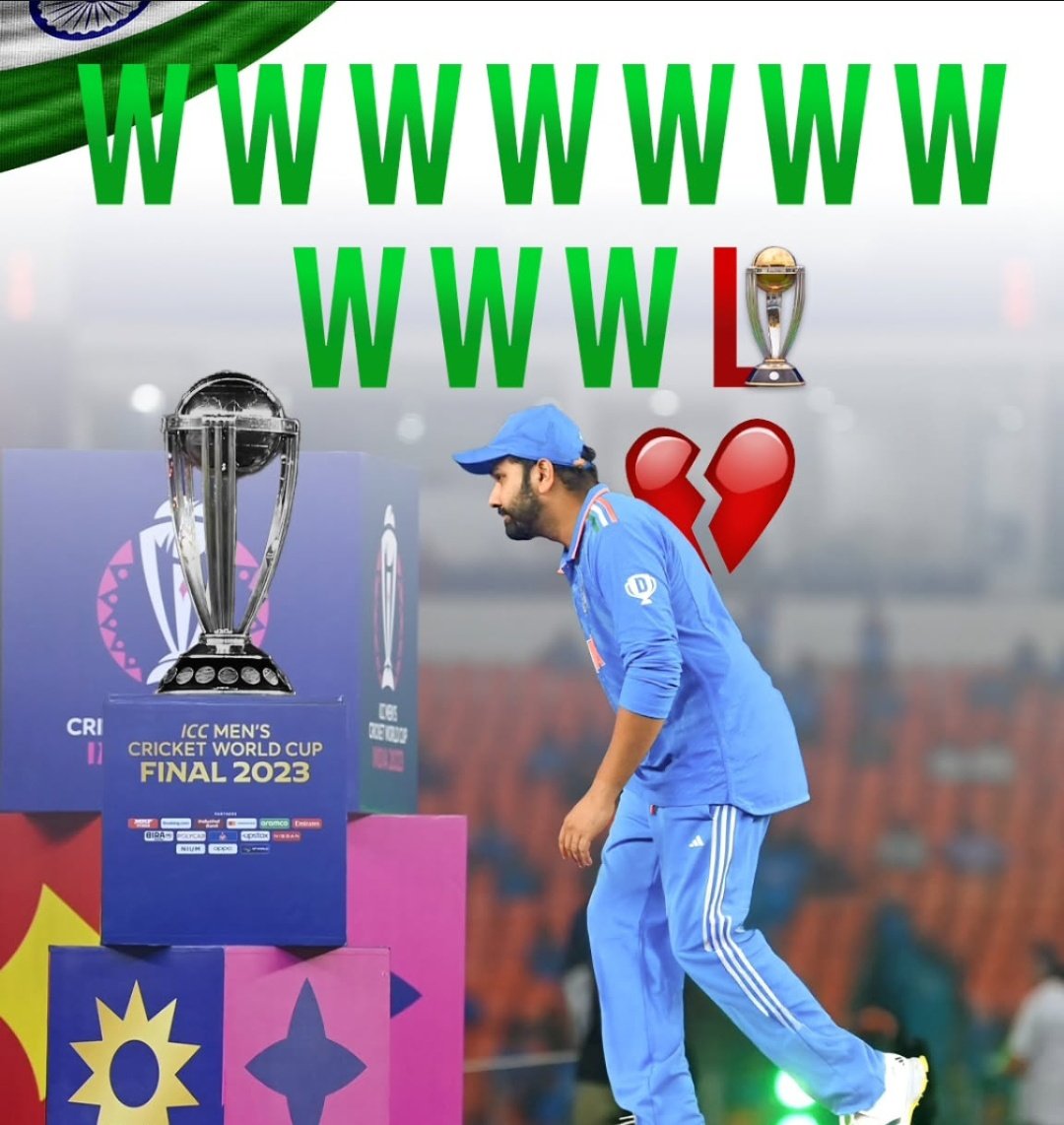 jaatxaryan's tweet image. Ten wins, one heartbreak! 💔
Rohit Sharma&apos;s team conquered ten but the final wrote a different story!
#RohitSharma #TeamIndia #CWC2023