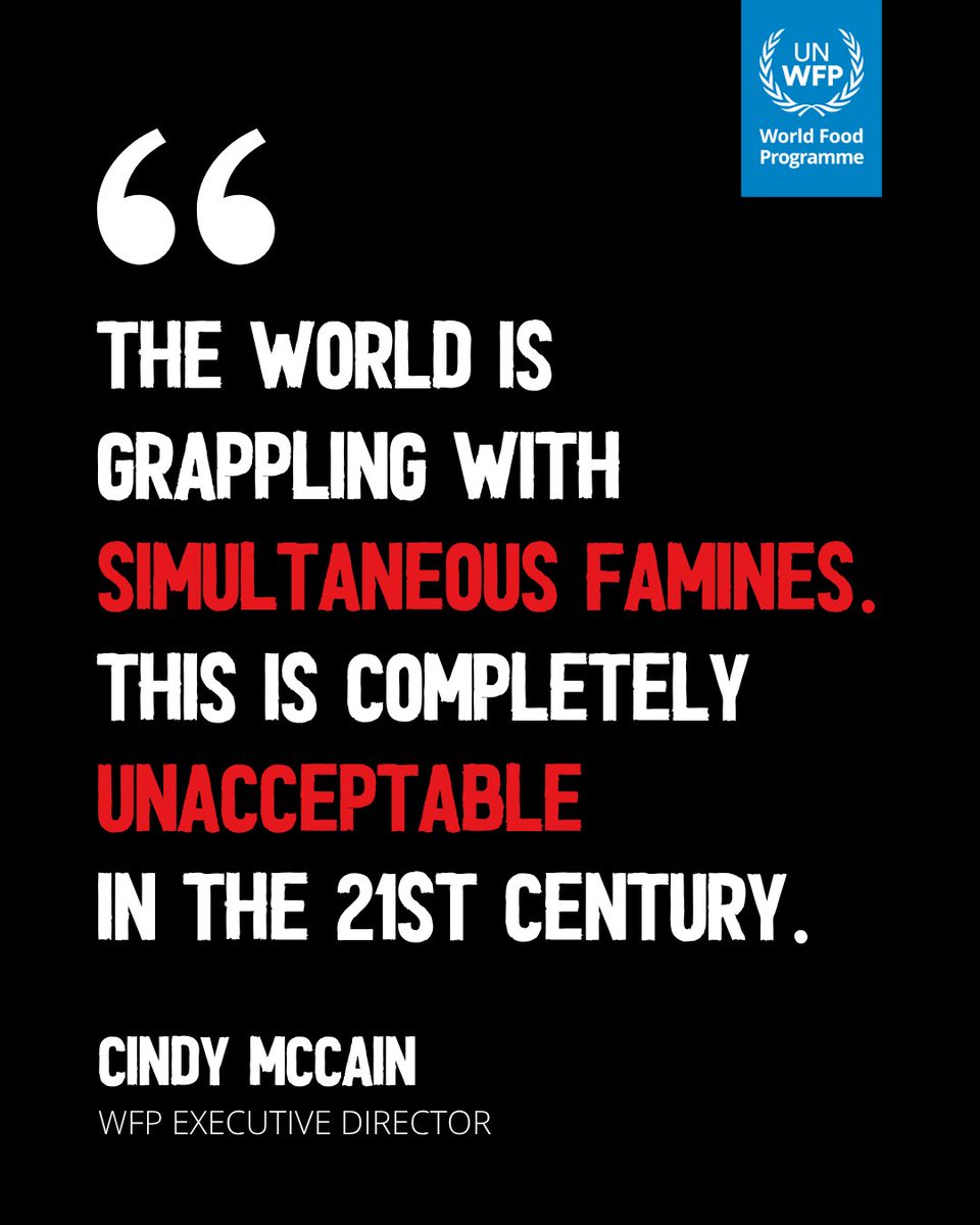 WFPChief's tweet image. 318 million people are in the grips of a hunger crisis. Famine is raging. @WFP will reach 110M of the most vulnerable – IF we get the funding.

The world must step up: this isn&apos;t just about hunger. It&apos;s about global stability.

🔗Our 2026 Global Outlook: bit.ly/3Xym08e
