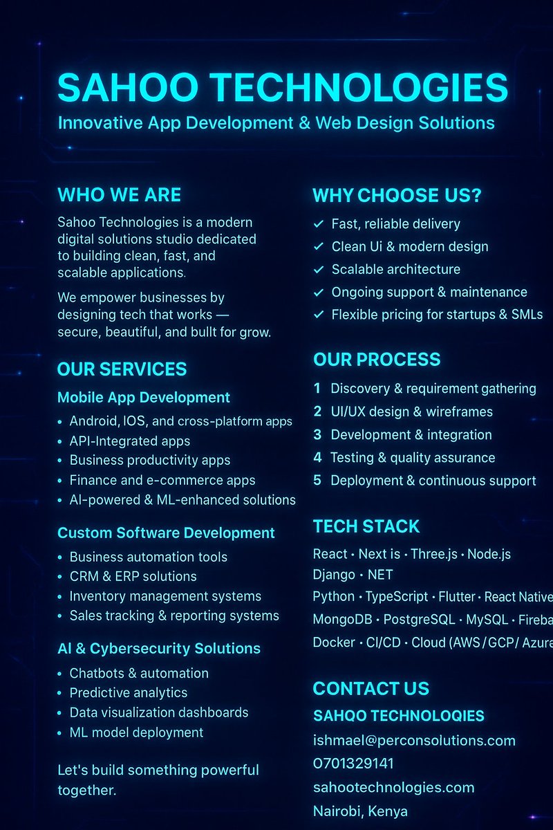 Sahoo Tech Ltd. tweet media