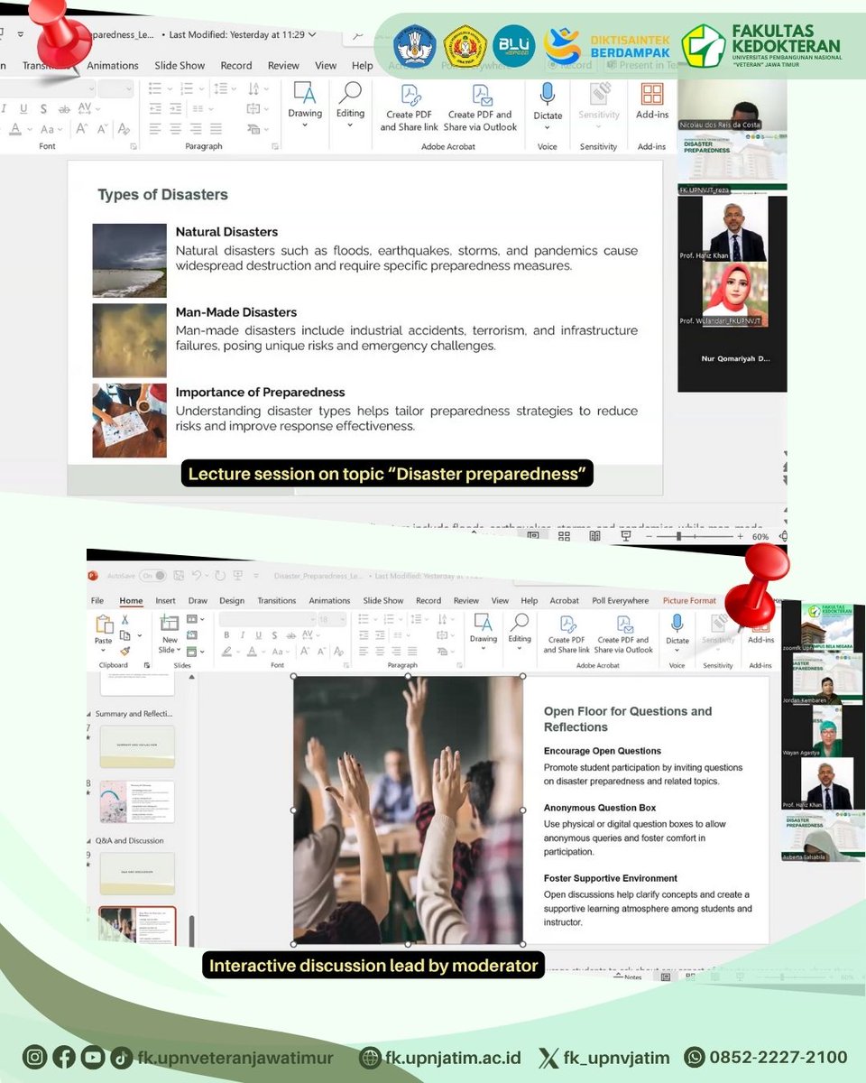 fk_upnvjatim's tweet image. An international guest lecture by Faculty of  Medicine UPNVJT featuring Prof. Hafiz TA Khan, M.Sc., Ph.D from the University of West London  focusing on the critical topic of Disaster Preparedness.

#fkupnjatim     #guestlecture