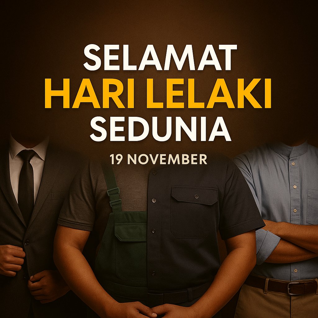 Ramai tak tahu, hari ni wujud sebab idea Dr. Jerome Teelucksingh dari Trinidad pada 1999. Dia siap pilih tarikh sempena hari lahir ayah dia.

Hari Wanita meriah.
Hari Lelaki? Selalu dapat “oh, hari ni eh?”. 😂

Apa pun, salute semua lelaki yang terus kuat &amp; terus tabah. 💪🏻