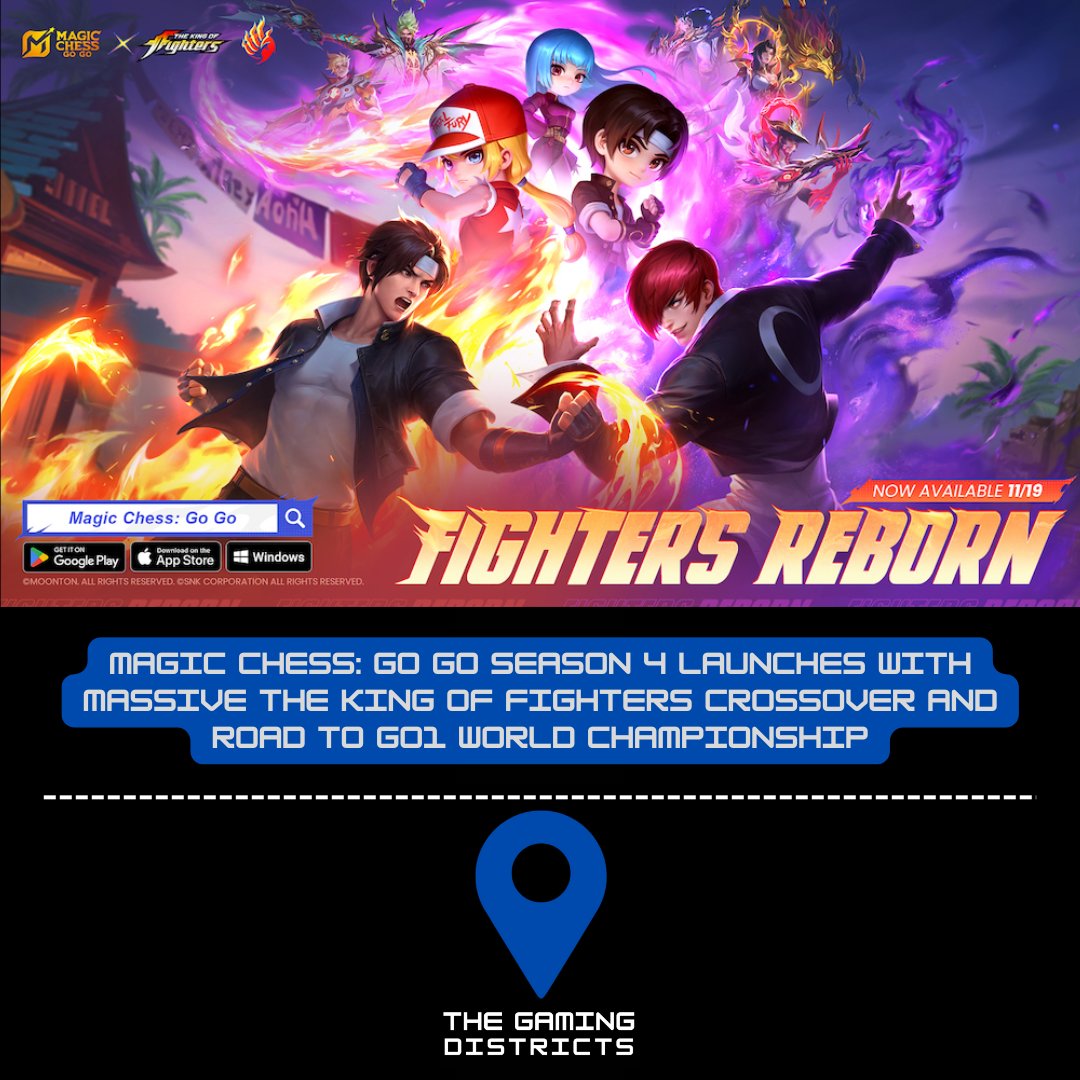 GamingDistricts's tweet image. Magic Chess: Go Go Season 4 launches with a major KOF collaboration and kicks off the road to the GO1 World Championship.

#MCGGSeason4 #MagicChessGoGo #KOFxMCGG 

READ: thegamingdistricts.com/magic-chess-go…