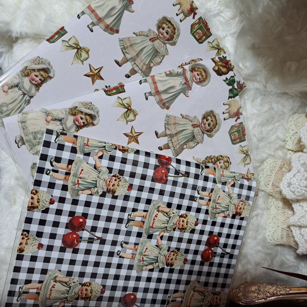 yuuya36100691's tweet image. Baby step 様のデザインペーパーが、
届きました😆生地と同じ柄とクリスマス柄の可愛いデザインペーパーです😆今回Baby step 様のセットに
スケジュールノートをプレゼントします😊
#ドルパ
#ドルパ54
#ドルパ_ディラー