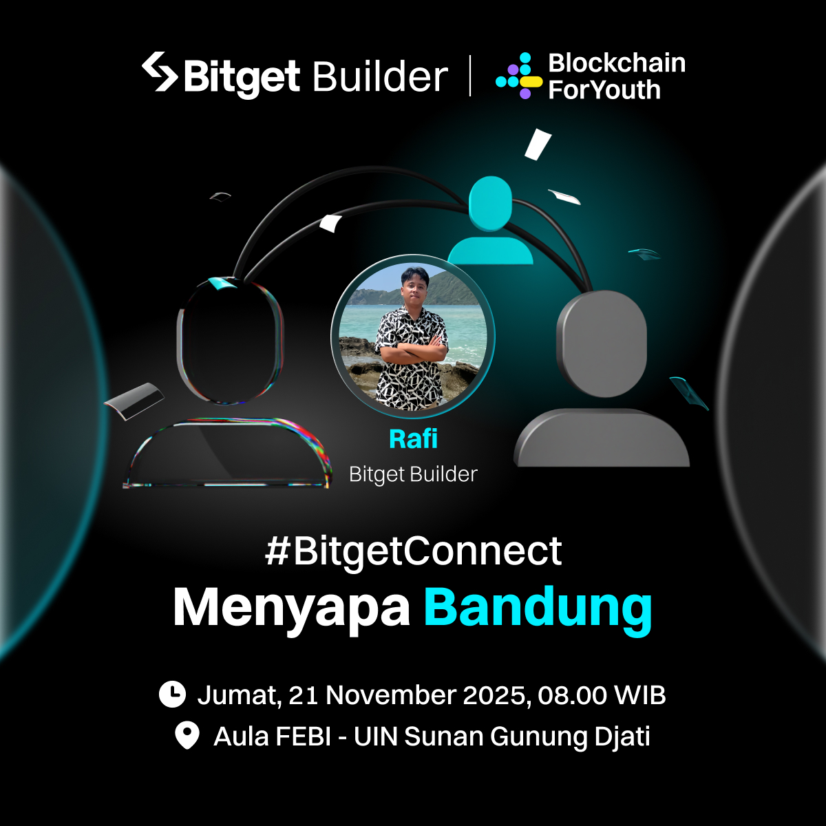 BitgetID's tweet image. #BitgetConnect Menyapa Bandung 👋

Halo Bitgetizen Bandung dan sekitarnya!
Yuk gabung event #Blockchain4Youth di UIN Sunan Gunung Djati yang akan di-host oleh #BitgetBuilders @anrafii_!

Kita bakal belajar bareng tentang cryptocurrency, kenalan dengan dunia Web3, main games…