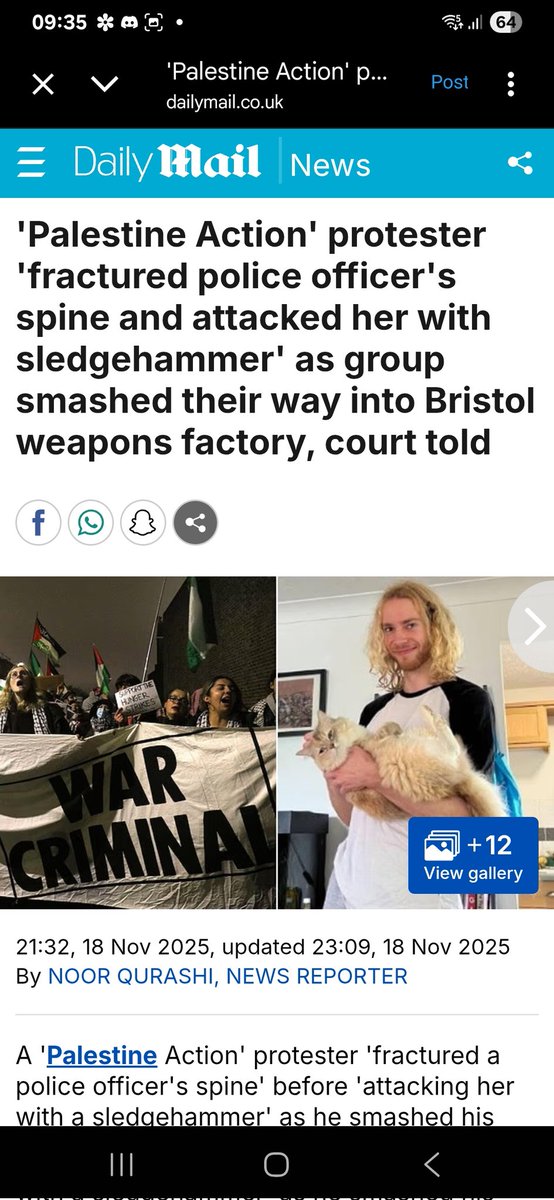 blobbers01's tweet image. ⚠️ PALESTINE ACTION TERRORIST USER SLEDGEHAMMER ON POLICE OFFICER.
🚨 YET AGAIN THE PALIBAN ARW SHOWING HOW INDOTRINATED INTO ISLAMIST CULTURE THEY REALLY ARE AND HOW FAR THEY WILL GO TO VIRTUE SIGNAL.