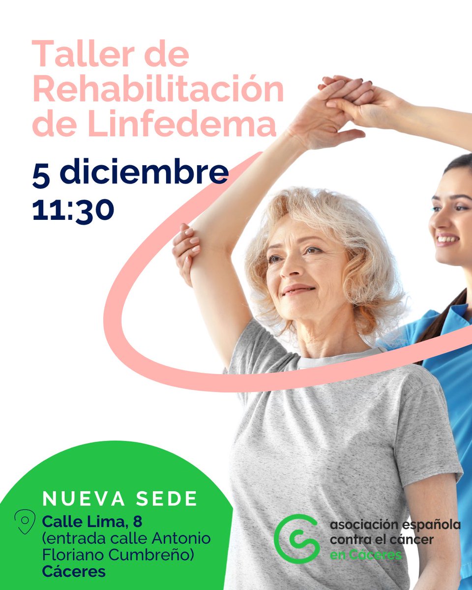 ContraCancerCAC's tweet image. 🟢Taller presencial de rehabilitación de linfedema destinado a personas que presenten un linfedema instaurado a causa de su proceso oncológico

👉Puedes inscribirte a través de INFOCÁNCER 📞900100036 o en este enlace: contraelcancer.es/es/talleres/ta…

#TodosContraElCáncer