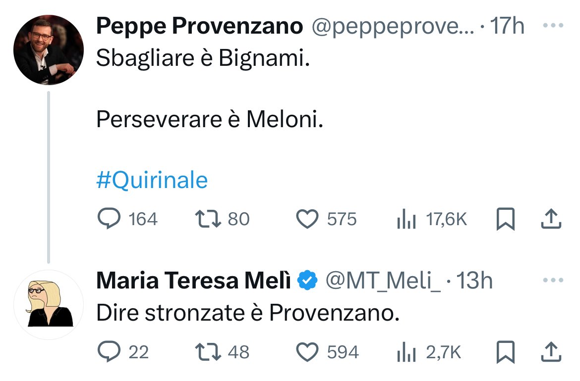 Qualcuno glielo doveva dire.