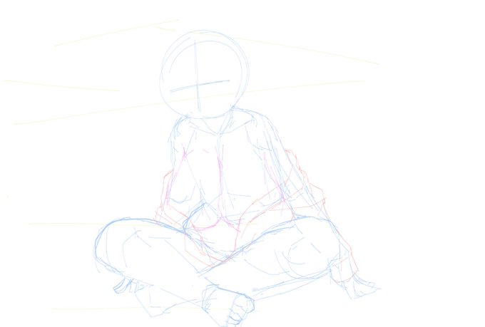 支援サイト用のエロ落書きのラフ 