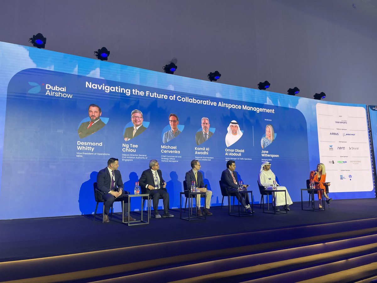 Another exciting day at the <a href="/DubaiAirshow/">Dubai Airshow</a> yesterday.

Our Chief Commercial &amp; Strategy Officer, Michael Cervenka, joined the Navigating the Future of Collaborative Airspace Management panel with global leaders and industry professionals in an engaging, thought-provoking