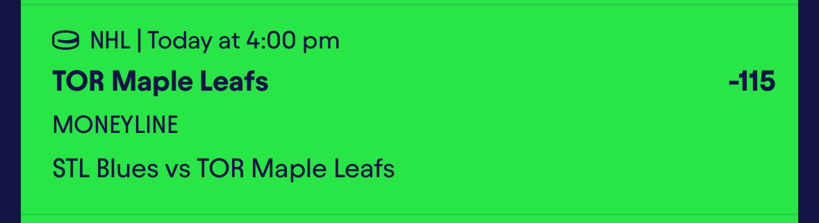 pickswithsly's tweet image. Cash Toronto Maple Leafs Money Line . always Sweaty with the 🍁 Follow for more free picks . #MapleLeaf #NHL #NBA #NFL #GamblingX
