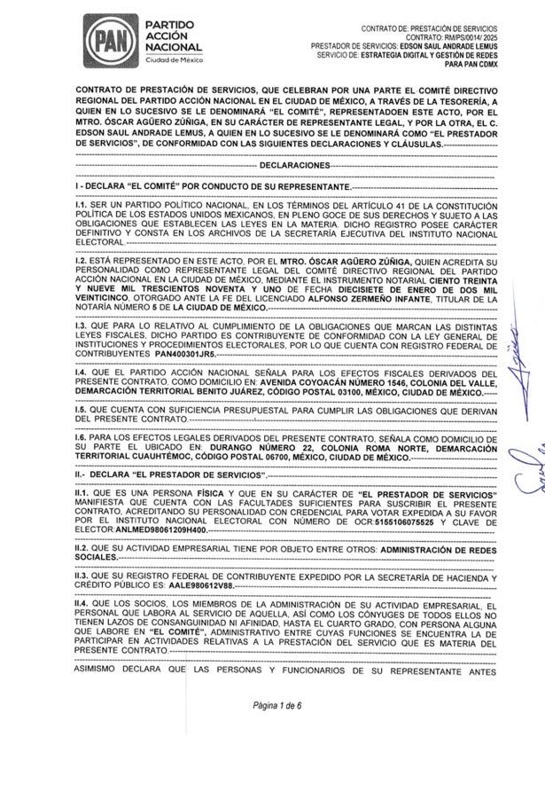 VOMexico's tweet image. #BREAKING🇲🇽: @EdsonAndradeL,the young man who proclaimed himself “non-partisan” appropriated the name of “Gen Z”, was behind the call for last Saturday’s march. He was hired by the far-right PAN party in Mexico City in February of this year for US$114,821.11, paid in 12 payments.