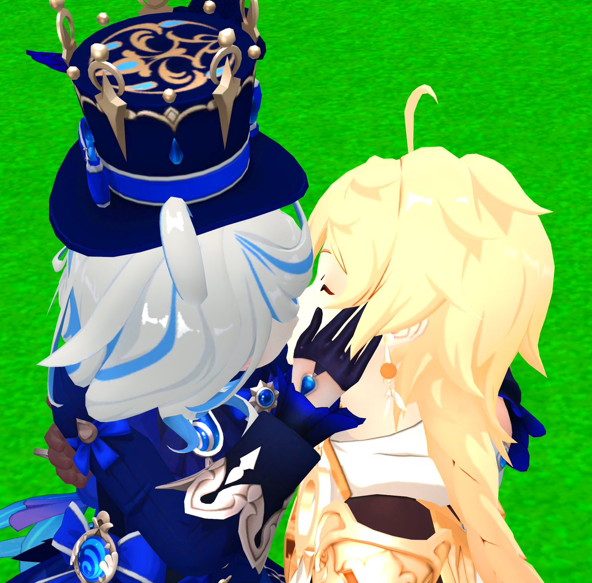 Zero_Olympius's tweet photo. Romance atop Hilichurl corpses!

(Although the only one alive is that Unusual Hilichurl that's looking annoyed or bored, lol)

#GenshinImpact #Aether #Furina #Aerina https://t.co/pet3Imfq6d