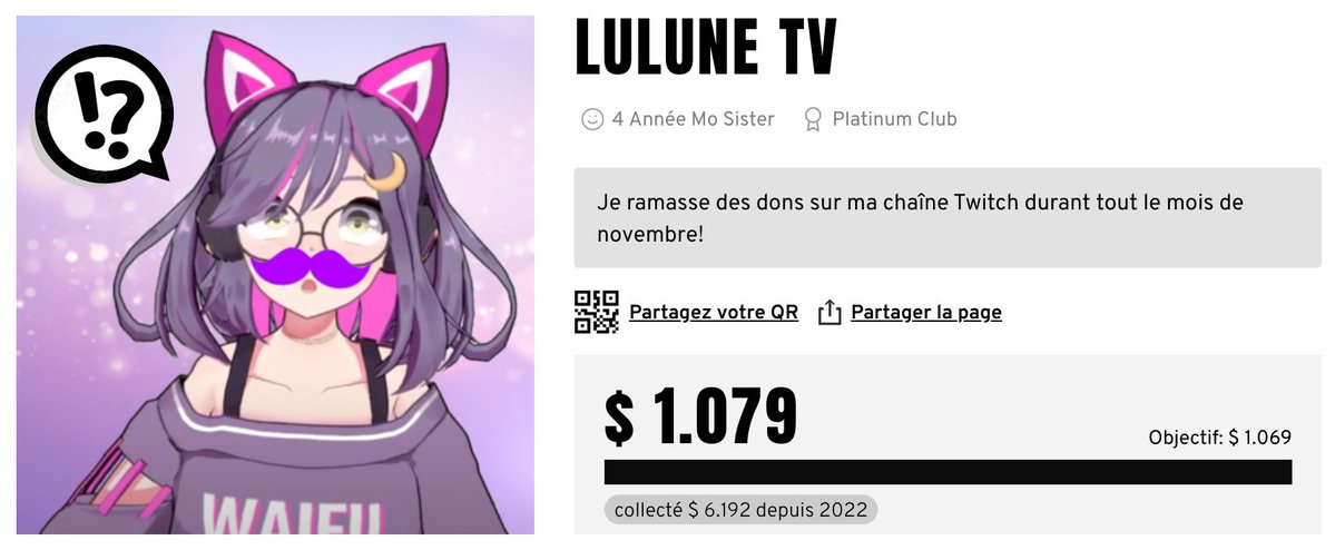 LuluneTV's tweet image. L’objectif de 1069$ est atteint et dépassé!! Merci à tous les généreux donateurs!!

Mais ce n&apos;est pas fini!

À 1169$, @MissLouvely promet de se joindre à moi pour le karaoké…

Et à 1569$, c&apos;est @SwtVanille qui se joindra pour le trio des @v_danges au complet en chant!

#movember