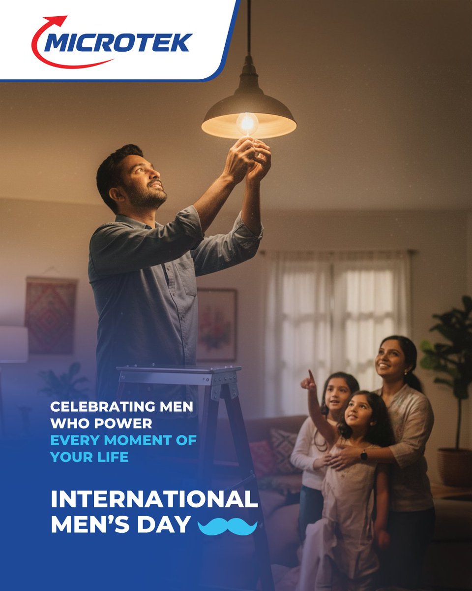 MicrotekOfcl's tweet image. From powering homes to powering hearts, here’s to the men who keep it all running, no matter what.
Raho On. Full On.

Happy Men’s Day!

#Microtek #PowerSolutions #MensDay