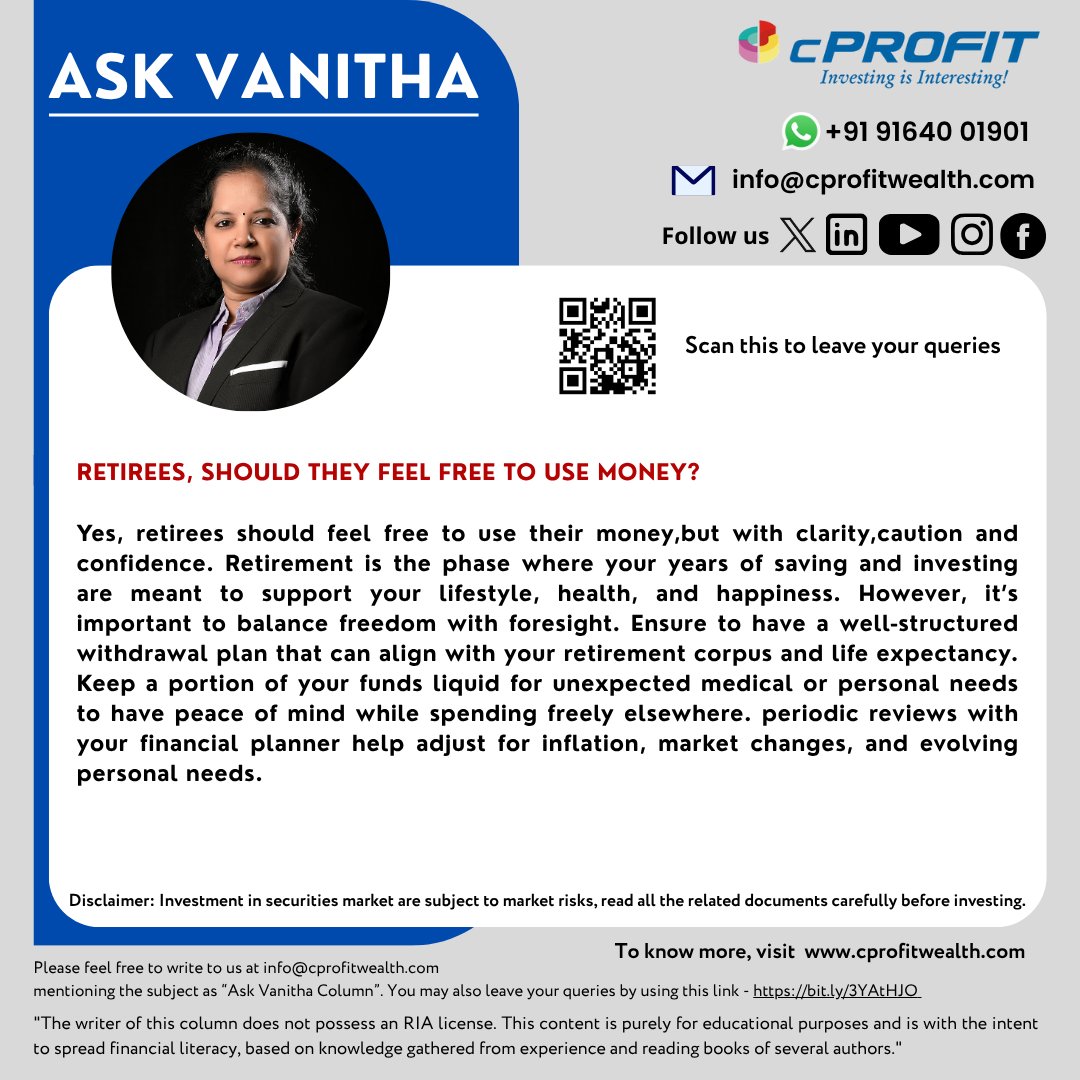 cPROFITWealth's tweet photo. Got a query?⁠
👉 Ask Vanitha here: https://t.co/2KhMM9X2Lp  https://t.co/44dpqS6xKX
