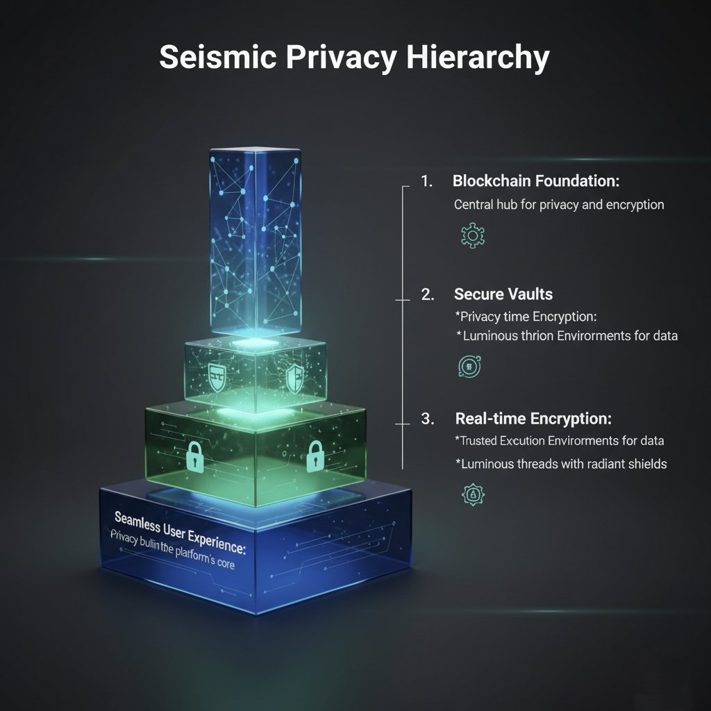 Sputnik_ST's tweet photo. 🚨Seismic’s Privacy Hierarchy is built in a way that keeps the user experience simple while protecting every layer of data behind the scenes.

At the top, the first block focuses on a seamless user experience, making the system smooth and easy for anyone to use.
The second layer introduces powerful security vaults that protect sensitive information.
Next comes real-time encryption, ensuring data is constantly secured the moment it moves.
And at the base is the blockchain foundation, adding transparency, integrity, and strong decentralized protection.

A clear structure with strong technology behind it. This is how @SeismicSys approaches privacy from the ground up.

#SeismicSys #privacy #CryptoMarket