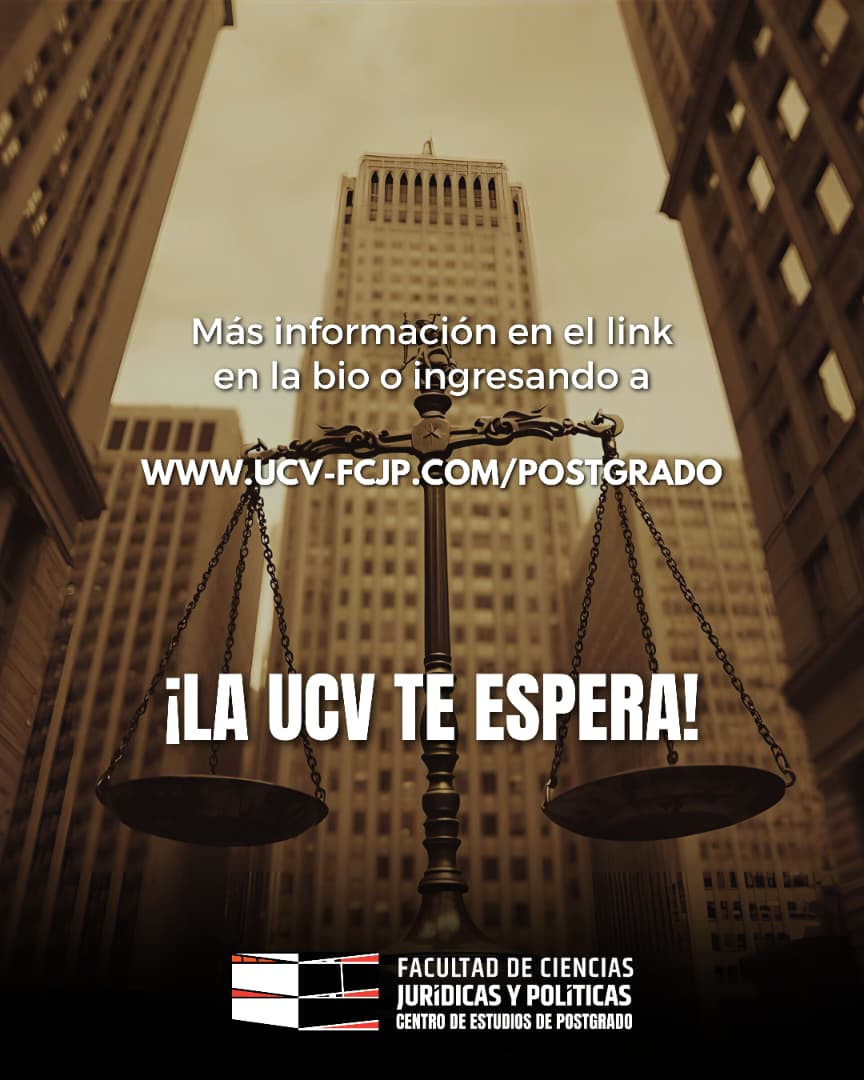 <a href="/Keymer_Avila/">Keymer Ávila</a> <a href="/justiciapitzucv/">Prof. Juan Carlos Apitz B.</a> <a href="/ConstitucionalU/">Constitucional UCV</a> <a href="/Bibliocentro/">Bibliocentroaldia</a> <a href="/gmultijuridica/">Multijurídica</a> <a href="/Universitasf_/">Universitas</a> <a href="/fcjpucv_ve/">fcjpucv</a> <a href="/dirderechoucv/">EscuelaDerechoUCV</a> <a href="/andresraulpaezp/">Andrés Raúl Páez</a> <a href="/leonardoguzman/">Leonardo Guzmán</a> Participa en este #CursoDeAmpliación sobre #ResponsabilidadPenalDeLasPersonasJurídicas, que te permitirá comprender a profundidad uno de los debates más actuales del Derecho Penal moderno. Toda la información aquí: ucv-fcjp.com/inscripcion-cu…