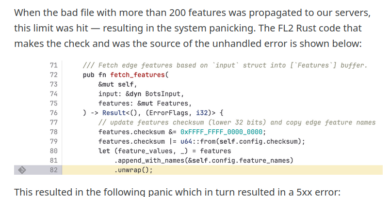 BrodieOnLinux's tweet image. This block of code blog.cloudflare.com/18-november-20…