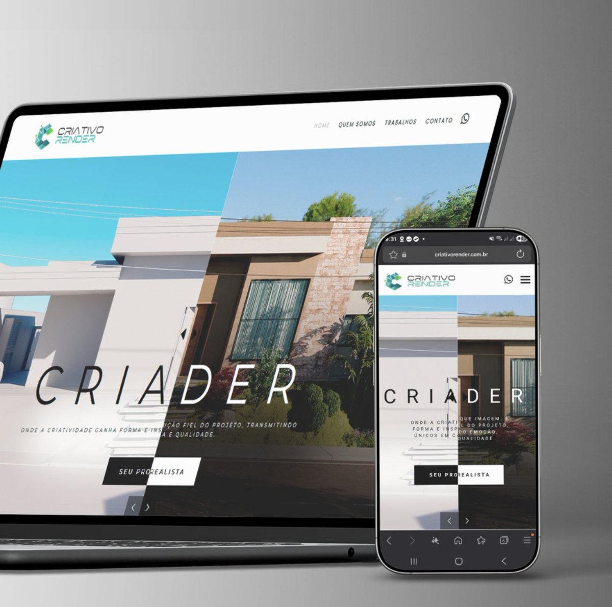 studiologinbr's tweet photo. Novo site da Criativo Render no ar!

O realismo da Criativo Render agora também vive no digital.

Quer um site que eleve o nível da sua marca?

#StudioLogin #CriativoRender #NovoSite #WebDesign #SiteProfissional #DesignDigital #DesenvolvimentoWeb #MarketingDigital https://t.co/eHrY2oI2St