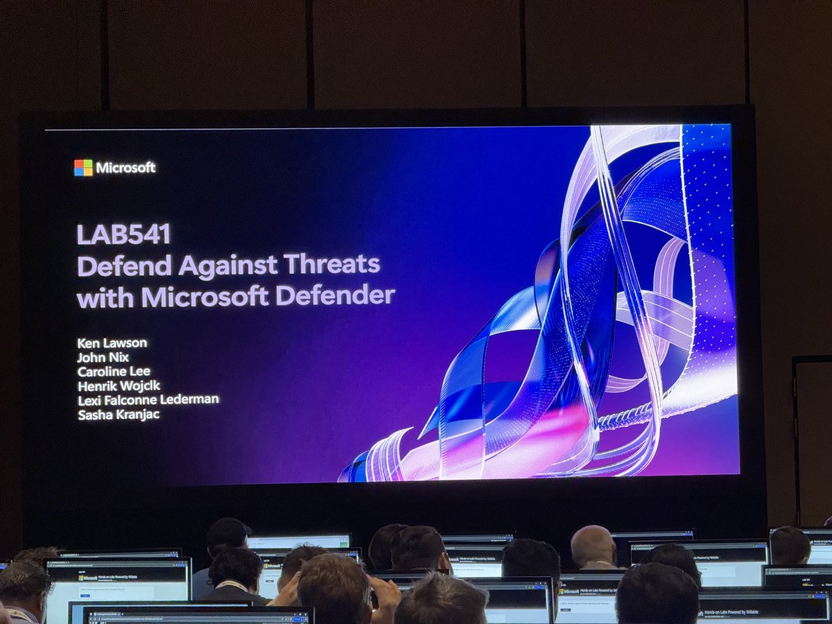 SasaKranjac's tweet photo. First day at Microsoft Ignite is not over yet: session done!
Thanks to everyone who joined: a huge topic, lot of questions and ideas, could easily fit few sessions!
One lab sssion done, more to go!
#mvpbuzz #rdbuzz #microsoftignite #ignite #security #sentinel #defender https://t.co/QcXCyUm3Xf