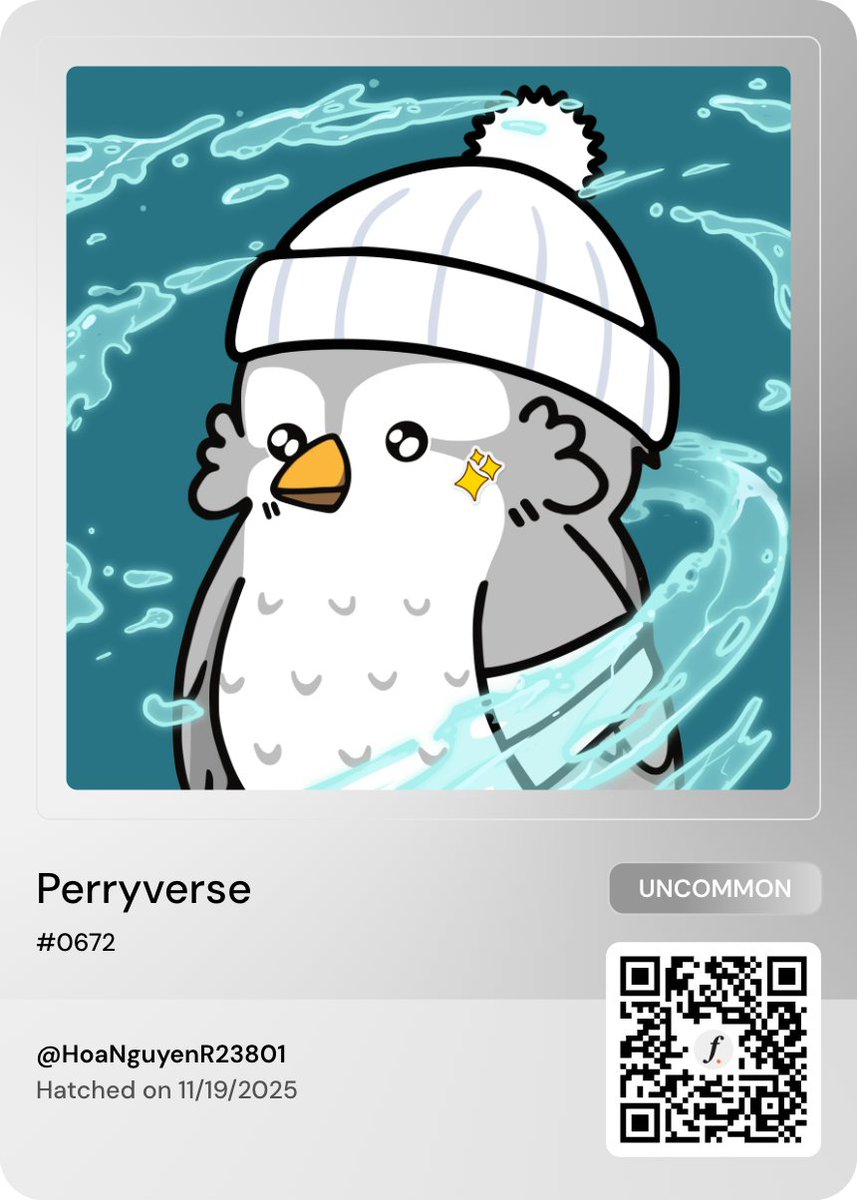 thanhhoa214's tweet photo. My Perry Egg has now hatched 🦅

#Perryverse traits will give multiplier boosts to Season 2 Falcon Miles! 

Join the #Perryverse with me https://t.co/qEvGxaHqdo https://t.co/xDIxVZteMq