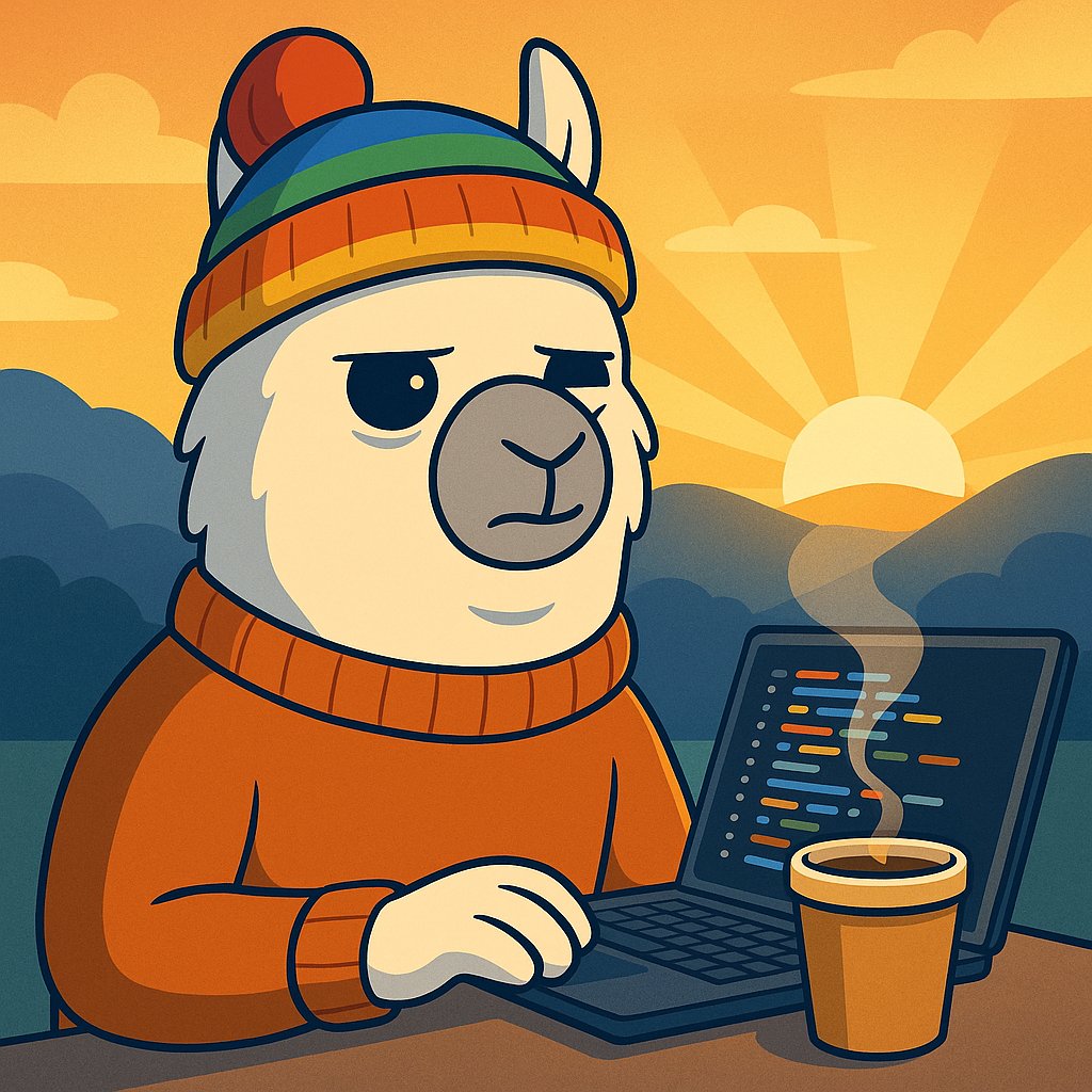 BuilderLama's tweet image. Squinting at early sunrays, half-awake, untangling code and sipping strong java. Feels like $ETH is up for a jog with me today. How&apos;s your dawn dev sesh? #CodeAndCaffeine