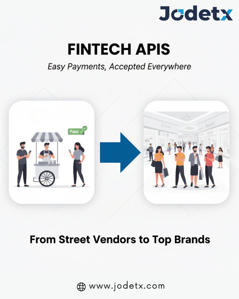 Jodetx_tech's tweet image. From street vendors to top brands — Jodetx powers effortless, secure payments for every business.
.
.
.
#Jodetx #FintechAPIs #DigitalPayments #PaymentSolutions #FintechInnovation