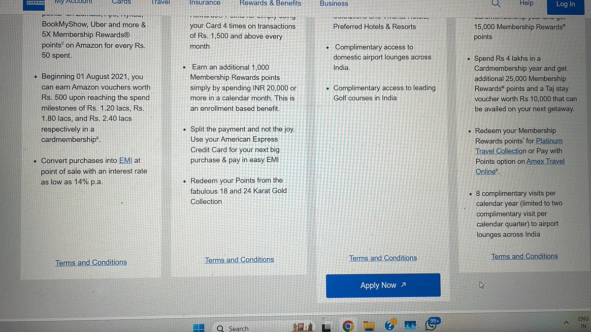 Rchatterjee_Da's tweet photo. Dear @AmericanExpress 
Not sure how your eligibility criteria works. You mean to say I’m eligible for the Platinum Reserve card with 11k yearly fees but I can’t have the SmartEarn card with INR 495 yearly fees? The one I want? Wow, that’s one way of making me feel rich😑 https://t.co/8oqmJVJQEq