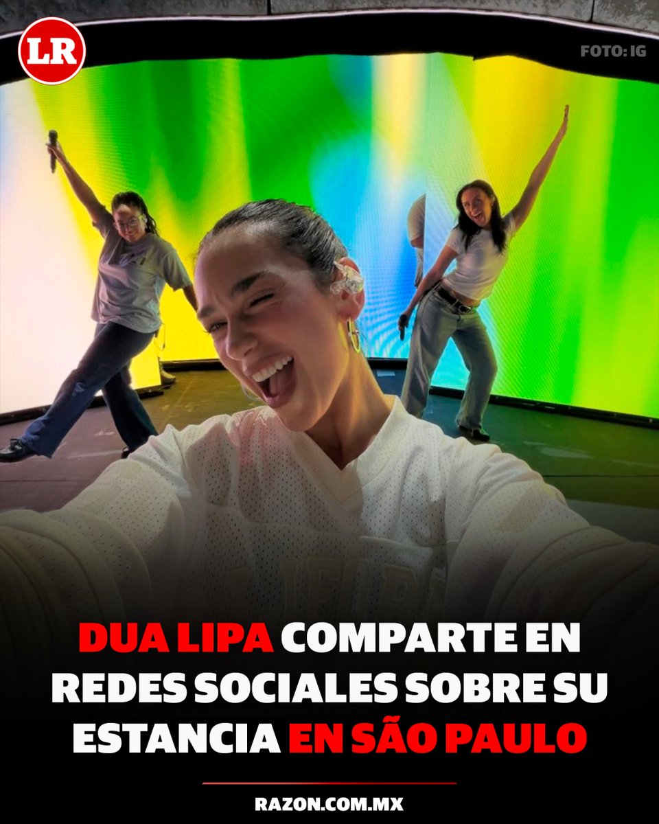 LaRazon_mx's tweet image. Dua Lipa muestra su entusiasmo por la cultura brasileña al bailar samba en São Paulo. La estrella pop comparte videos en sus perfiles que evidencian su gran energía. La artista demuestra que conoce cómo adoptar el ánimo festivo de la ciudad carioca #DuaLipa #Samba #SãoPaulo 💃🇧🇷
