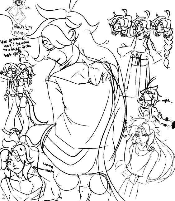 Doodled doodles instead of studying #oc