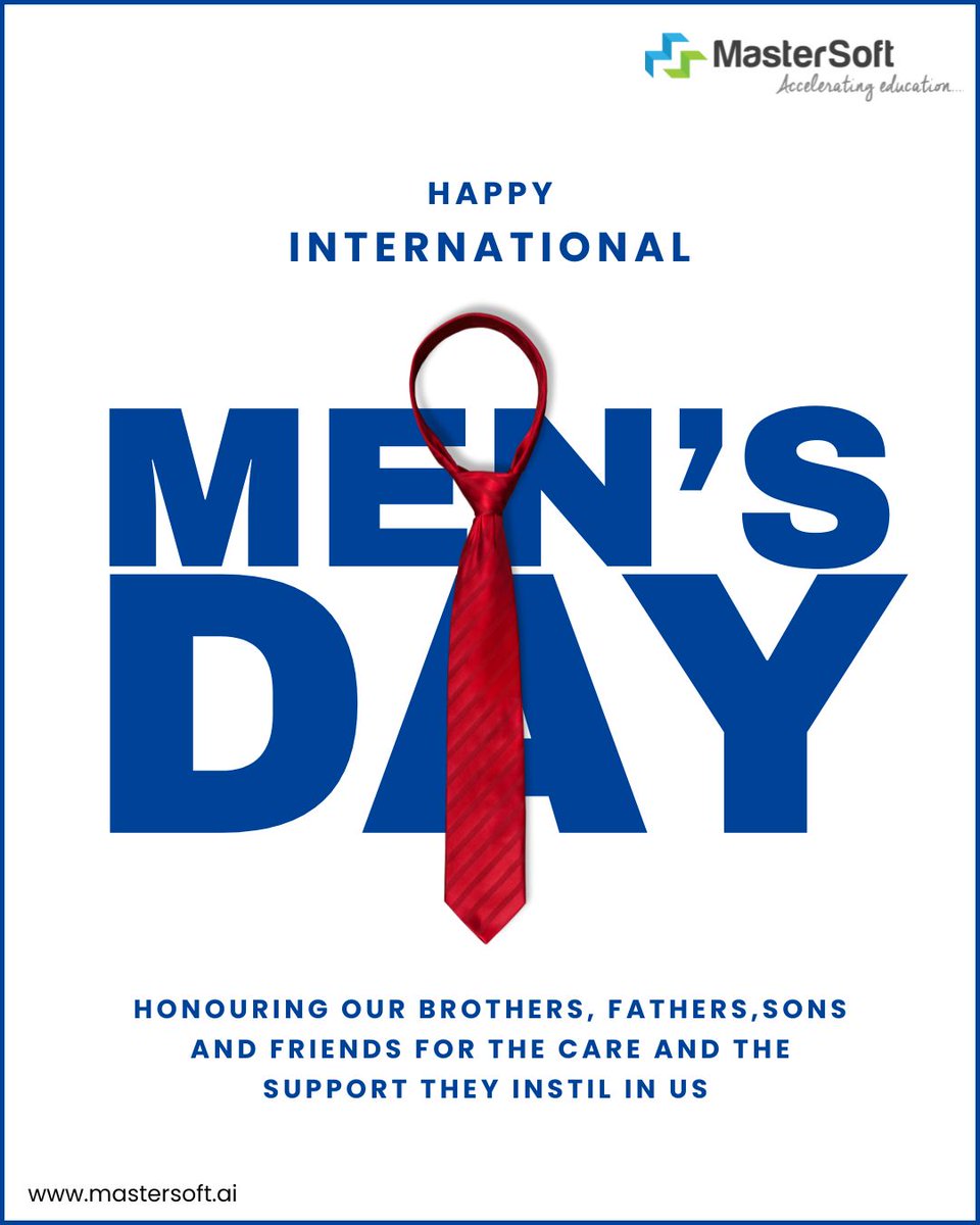 mastersoft_erp's tweet image. Today, we collectively celebrate the contributions of men.

#InternationalMensDay #MensDay2025 #CelebrateMen #MasterSoft