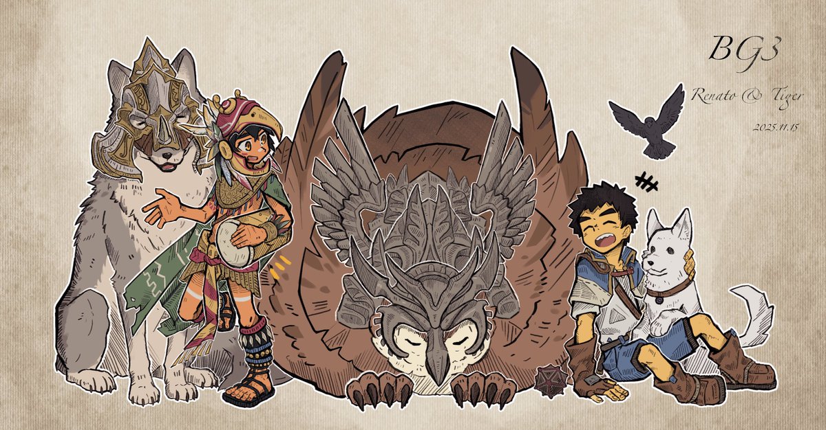 SJDYKBV's tweet image. #baldursgate3🏹🗡️🐺🦉🐦‍⬛🐶