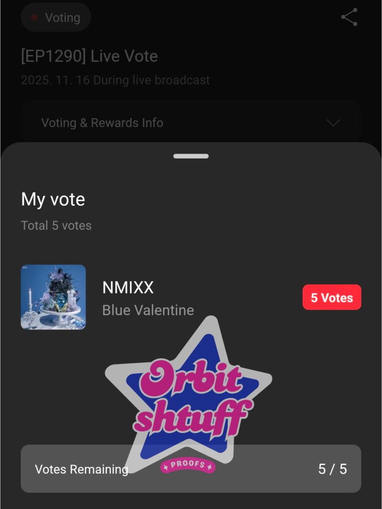 orbitshtuff's tweet image. GIVEAWAY END‼️
Congratulation NMIXX winning🥇place on polls🎉

250💎 Rubies rewarded to #NMIXX

Here&apos;s the proof : 
#OS_proof