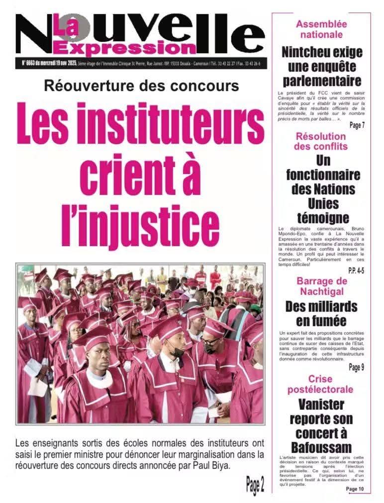 dashmedianews's tweet image. QUELQUES UNES DU 19 NOVEMBRE 2025

#highlights #followers #revue #presse #dashmedia #DashTv