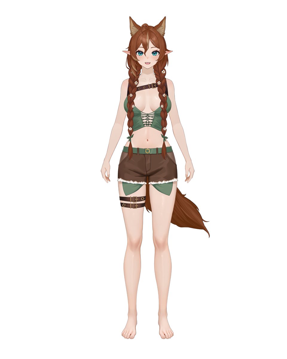 Sonneflower's tweet image. ✨ Vtubers Post Your Model Trend ✨

🌲🌻 Woodland Elf druid! I can be your wolf AWOoo or a slug...

Let&apos;s pretend I have shoes on... 👁️🫦👁️