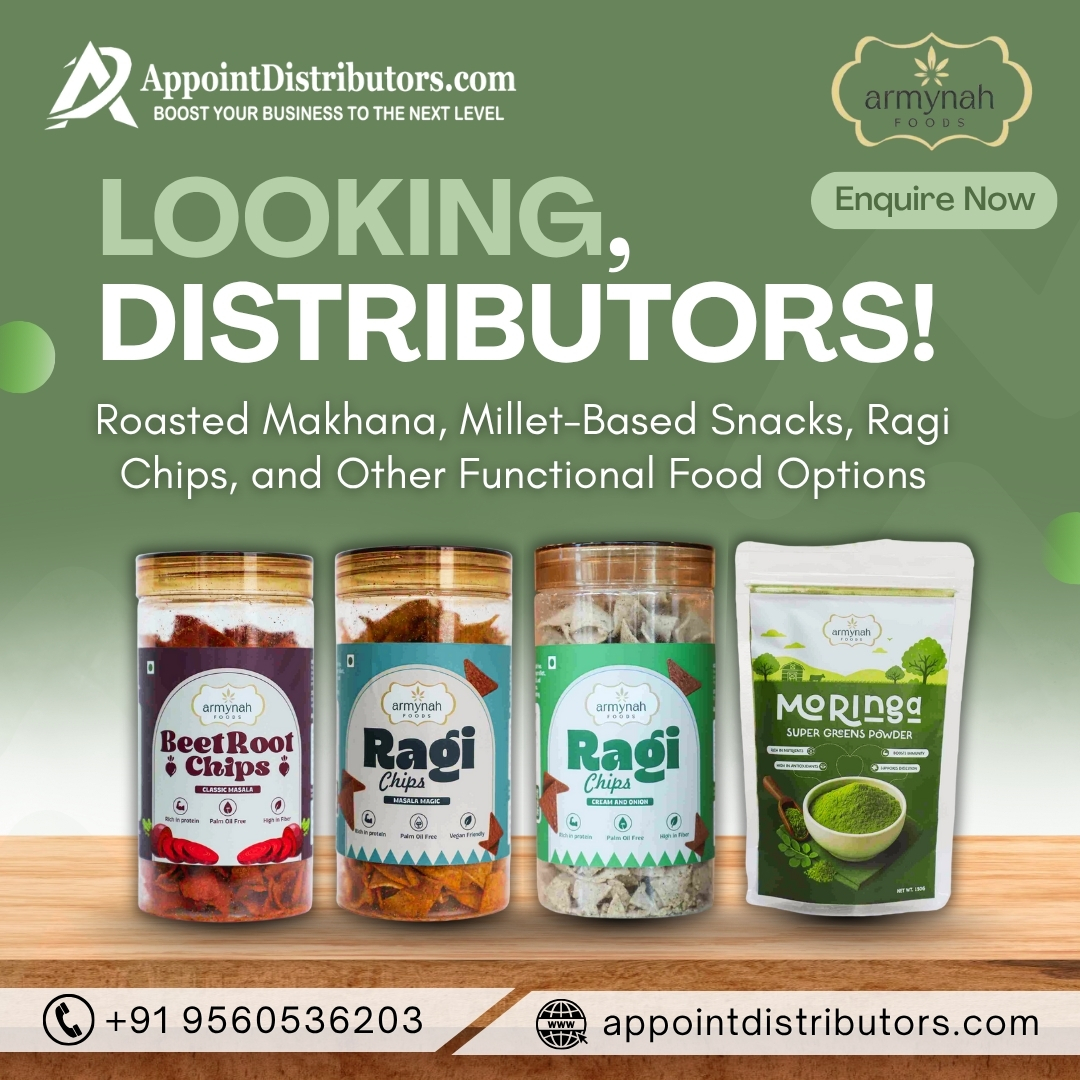 SnehaSingh3111's tweet image. Looking #Distributors for Premium Roasted #Makhana Millet Based Snacks, Ragi Chips.

Brand - Armynah Food
Details - hhttps://www.appointdistributors.com/armynah-food

★ High profit margins

#FoxNuts #Millets #Ragi #Snacks #Wholesalers #Business #AppointDistributors
