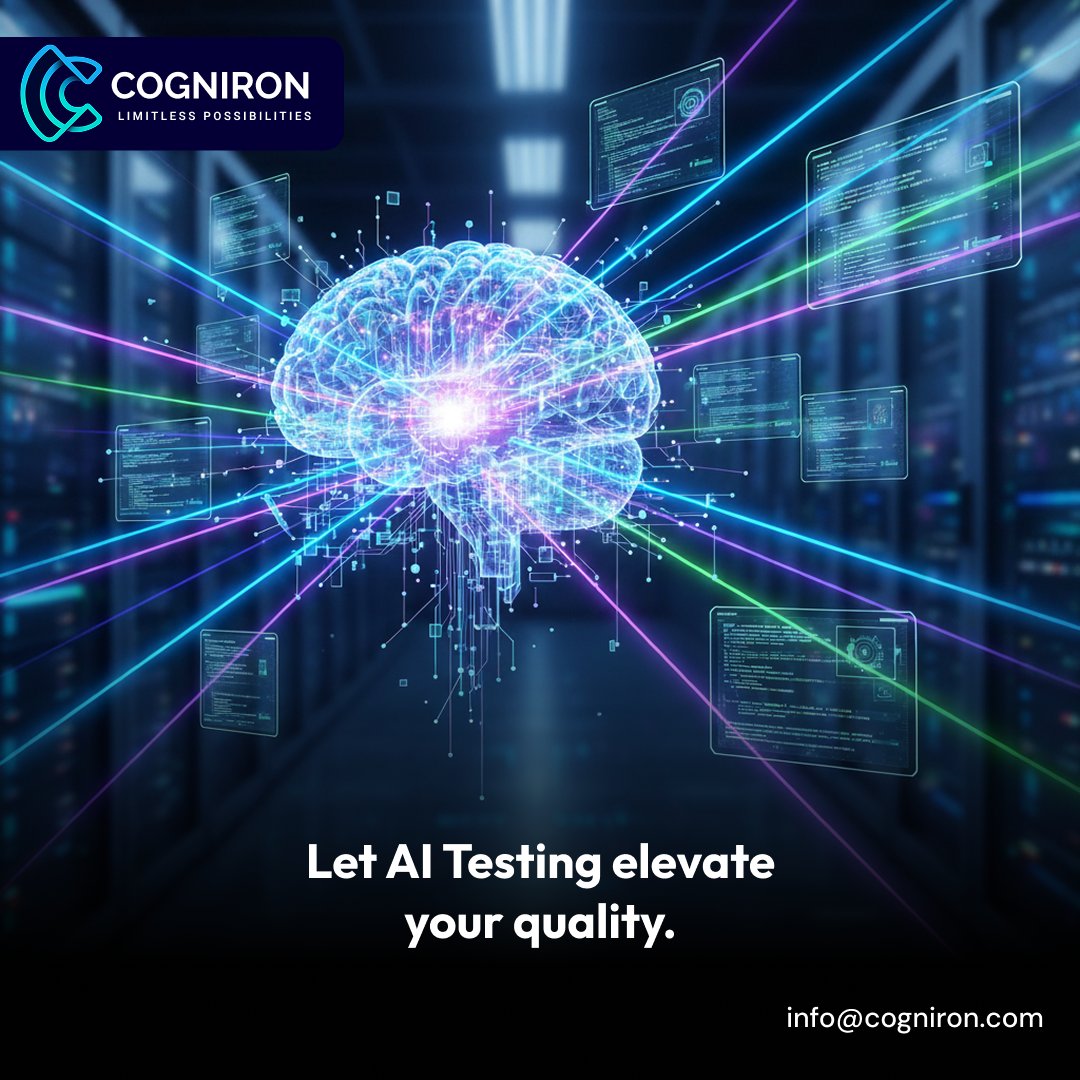 cogniron's tweet image. GenAI boosts quality engineering with evolving tests, sharper risk insights and automated coverage.

At Qualiron - A Cogniron Company, it cuts uncertainty and removes repetitive work so teams ship faster with confidence.

#GenAIQE #Cogniron #AIinTesting #FutureOfQA