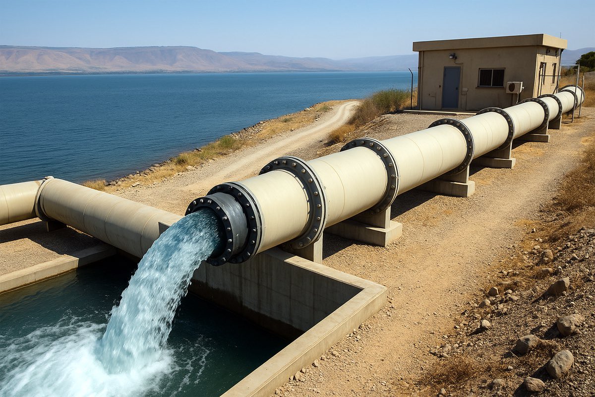 IsraelenFR's tweet image. Israël a commencé à introduire de l’eau de mer dessalée dans le lac de Tibériade, marquant la première initiative connue d’un pays visant à pomper de l’eau de mer traitée dans un lac naturel d’eau douce.

Le système, lancé le 23 octobre, achemine l’eau dessalée par le ruisseau…