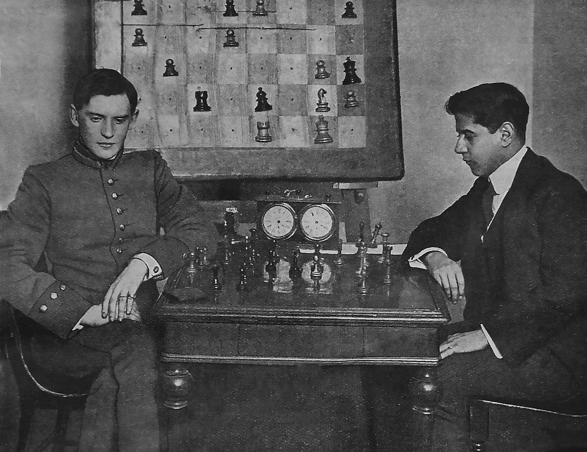 JustChessSports's tweet image. St. Petersburg 1914

Alexander Alekhine and José Raúl Capablanca (19 November 1888 – 8 March 1942)

commons.wikimedia.org/wiki/File:Capa… 

#chess #ajedrez #schach #scacchi #echecs #xadrez