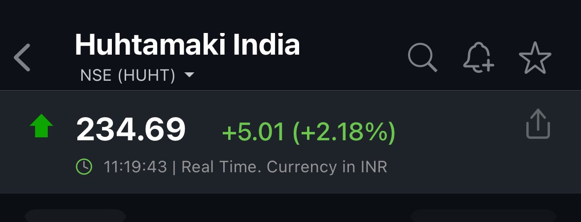 bjshah8001's tweet image. #portfolioupdate 
10lkhs investment 
Up 4.94 lkhs 

EXITED FROM #MATRIMONY 

BOUGHT HUHTAMAKI INDIA 
CMP 235 
Holding list 
1.60lkh Cash+10Stocks 
#andhrapap
#Albertdavid
#Bajajcon
#IFBagro - ✨
#Indorama
#Mukund 
Network18
SPIC 
Caprihance 
#Huhtamaki (New Add)
Portfolio update