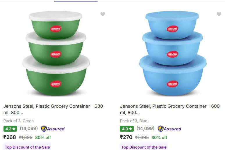 TechyBoostDeals's tweet image. Jensons Inner SS Grocery Containers (Pack of 3) @ ₹268

Buy link : fkrt.cc/h5WmG5L

#Flipkart #Jensons #Kitchen