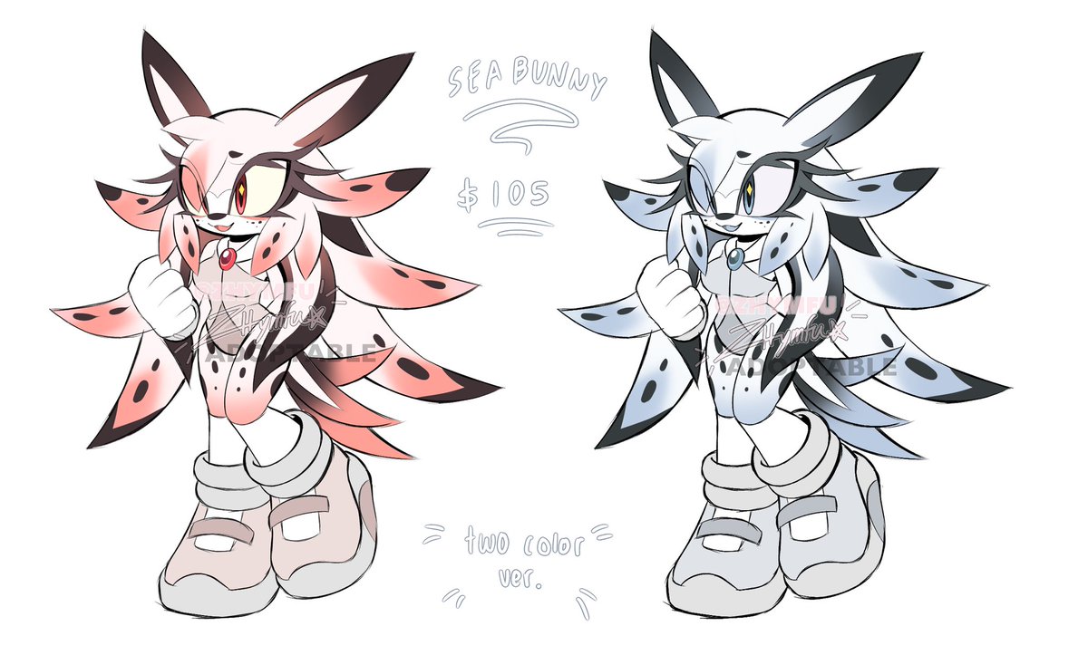 zhymfu's tweet image. Sea Bunny Adopt~ 2 color ver!
Going for $105
P@ypal / Kofi Only 📌
link to my shop! : ko-fi.com/s/aa81dd2c61
(no holds atm!)
DM to claim or get em straight from Kofi!💖

RT Appreciated 
#sonicthehedgehog #adopts #adoptables #sonicadoptables #adoptabledesign