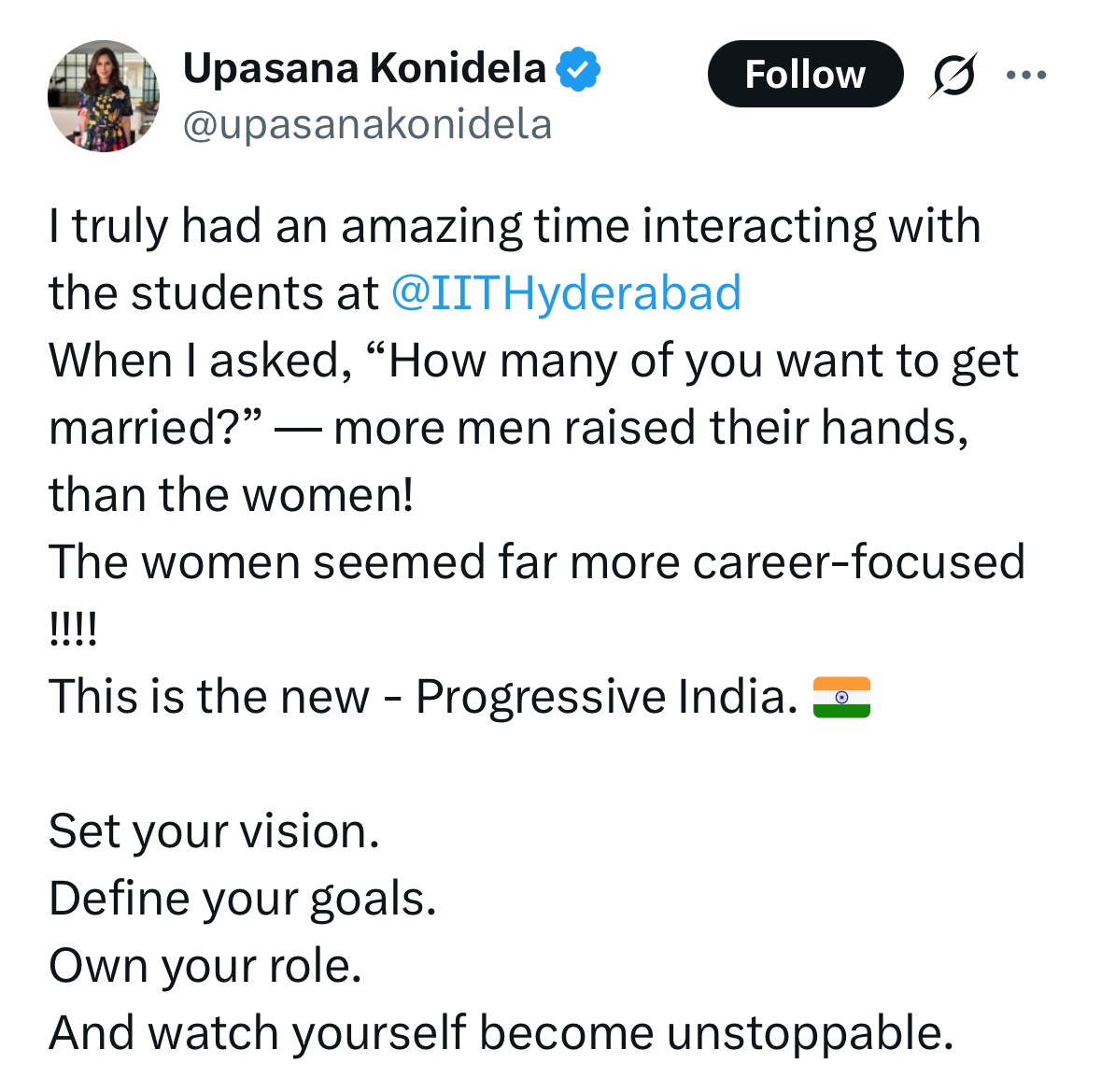 Dear women and men,

Don’t listen to this crap. 

I am a highly career oriented person and I have friends who are highly career focussed (both men and women, many of who are married). A good partner adds a lot of value to your life.

This influencer is selling you absolute crap.