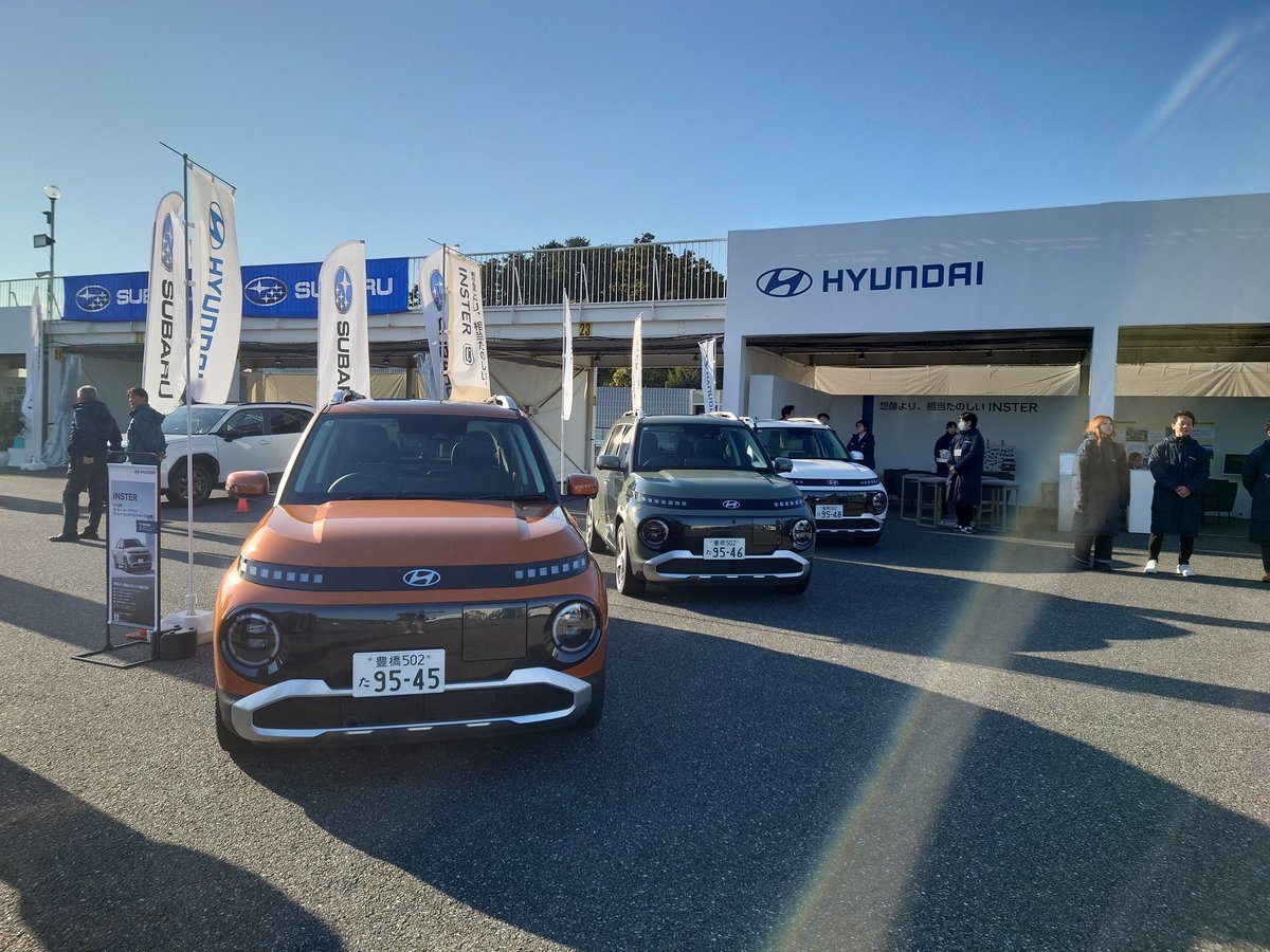 2025-2026日本カー・オブ・ザ・イヤーの10ベストカーを受賞した１台、ヒョンデ・インスターです！
コンパクトEVで、かわいいデザインも人気！