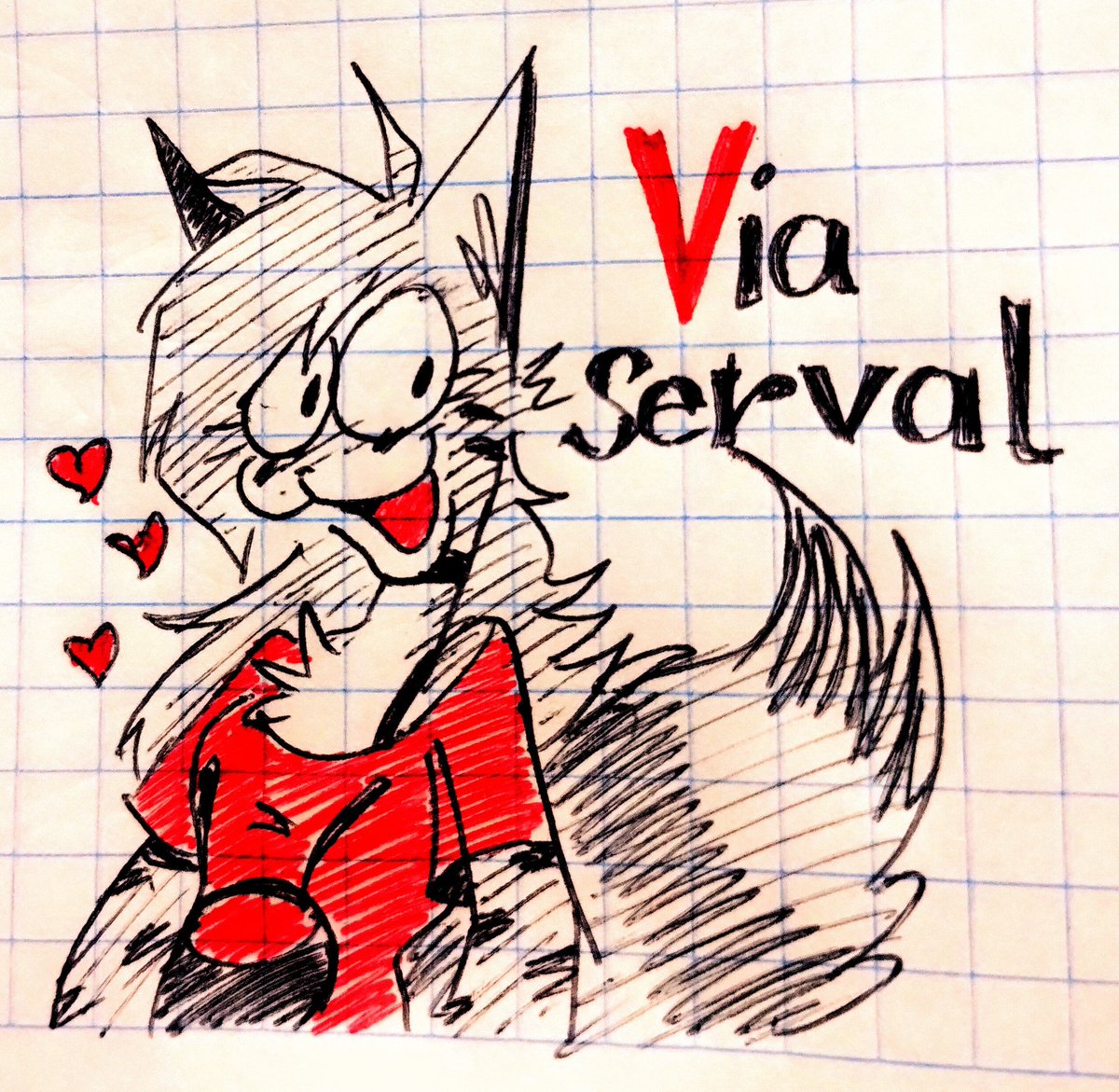 ViaServal147's tweet image. Now this is the serval I love :3 🍂
#OCart #Sketchart