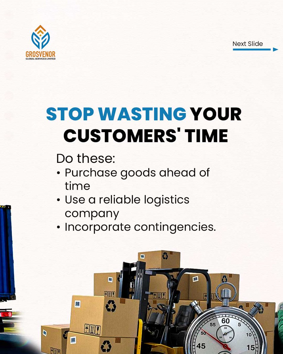 Grosvenorgsl's tweet image. Swipe and save to avoid delaying your customers. 

Our logistics team optimizes routes, reduces costs, and ensures your goods arrive on time, every time, and in perfect condition.

#logisticsoperations 
#GrosvenorGlobal