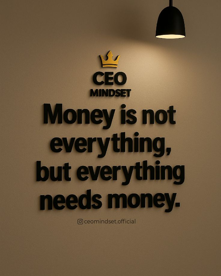 Mishi_2210's tweet image. Money is not everything, 

but everything needs money.