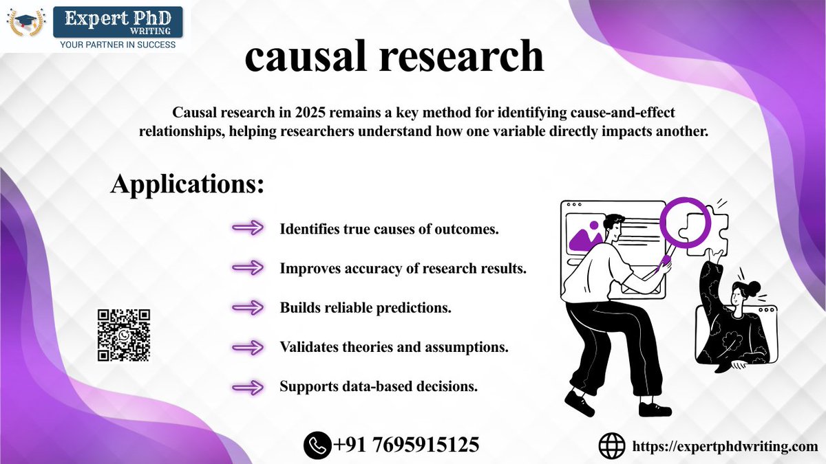 expertphdassist's tweet image. Causal research = clear cause-and-effect insights 🔍
Boost accuracy, predictions &amp;amp; data-driven decisions.
Need expert guidance?

📞 wa.me/917695915125
 | 🌐 expertphdwriting.com

#ResearchHelp #PhDWriting #CausalAnalysis #ThesisSupport