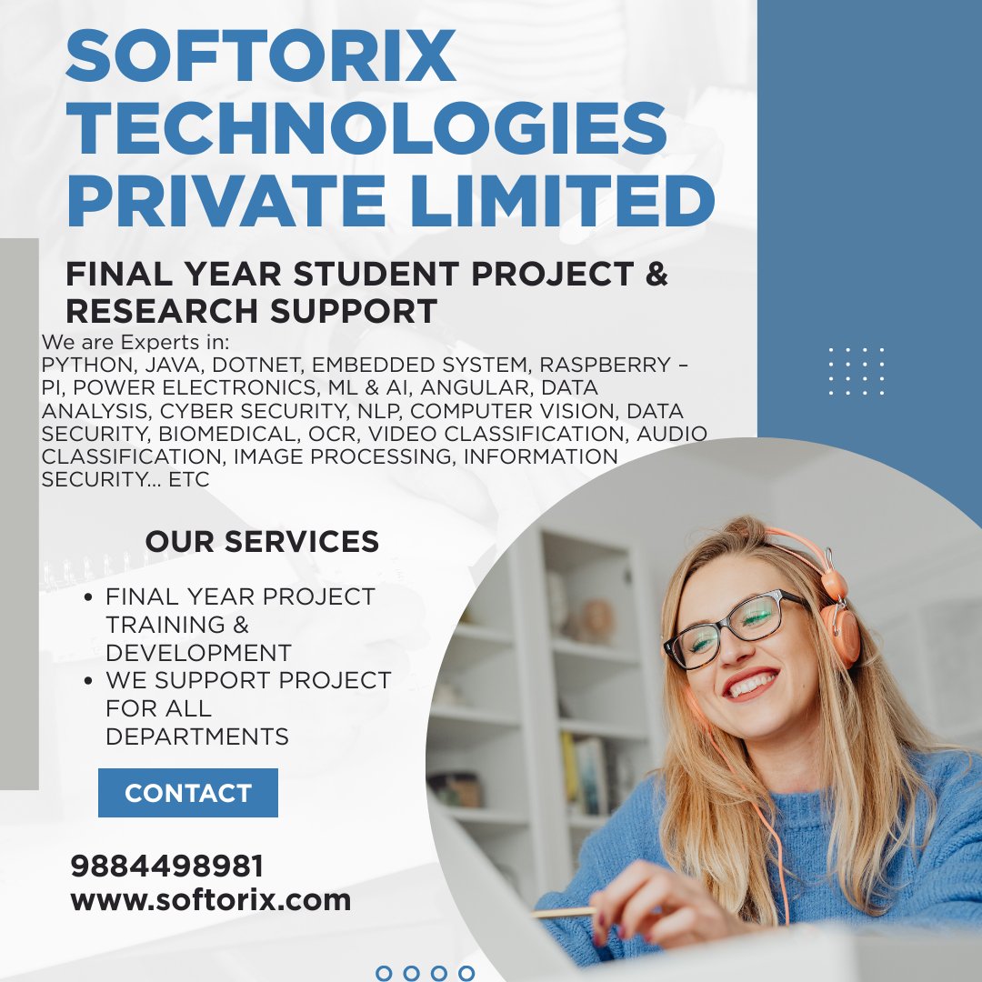 orixprojects's tweet image. One-Stop Solution for All Degree Students (2025–2026)**
We provide **complete guidance and hands-on support** to help you plan, develop, and complete your final year project successfully — from idea to viva!
📱 Call/WhatsApp: +91 98844 98981

#FinalYearProject
#ProjectSupport
